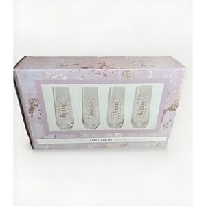 4-Piece Glass Set,Vintage New,Celebration Set,Glass Gift Set